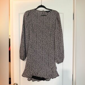 Lulu's Black and White Floral Dress